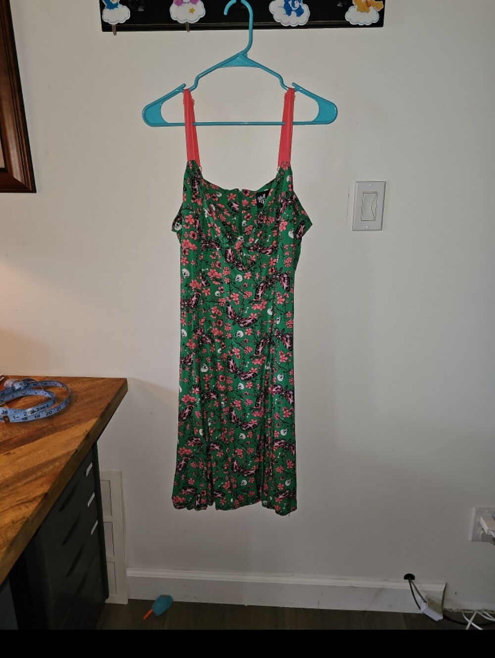 Hell Bunny Madilynn skater dress retro 2xl Goth skulls butterflies flowers